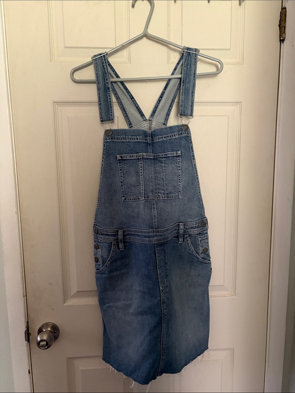 Silver Jeans Light Blue Denim Overall Skirt